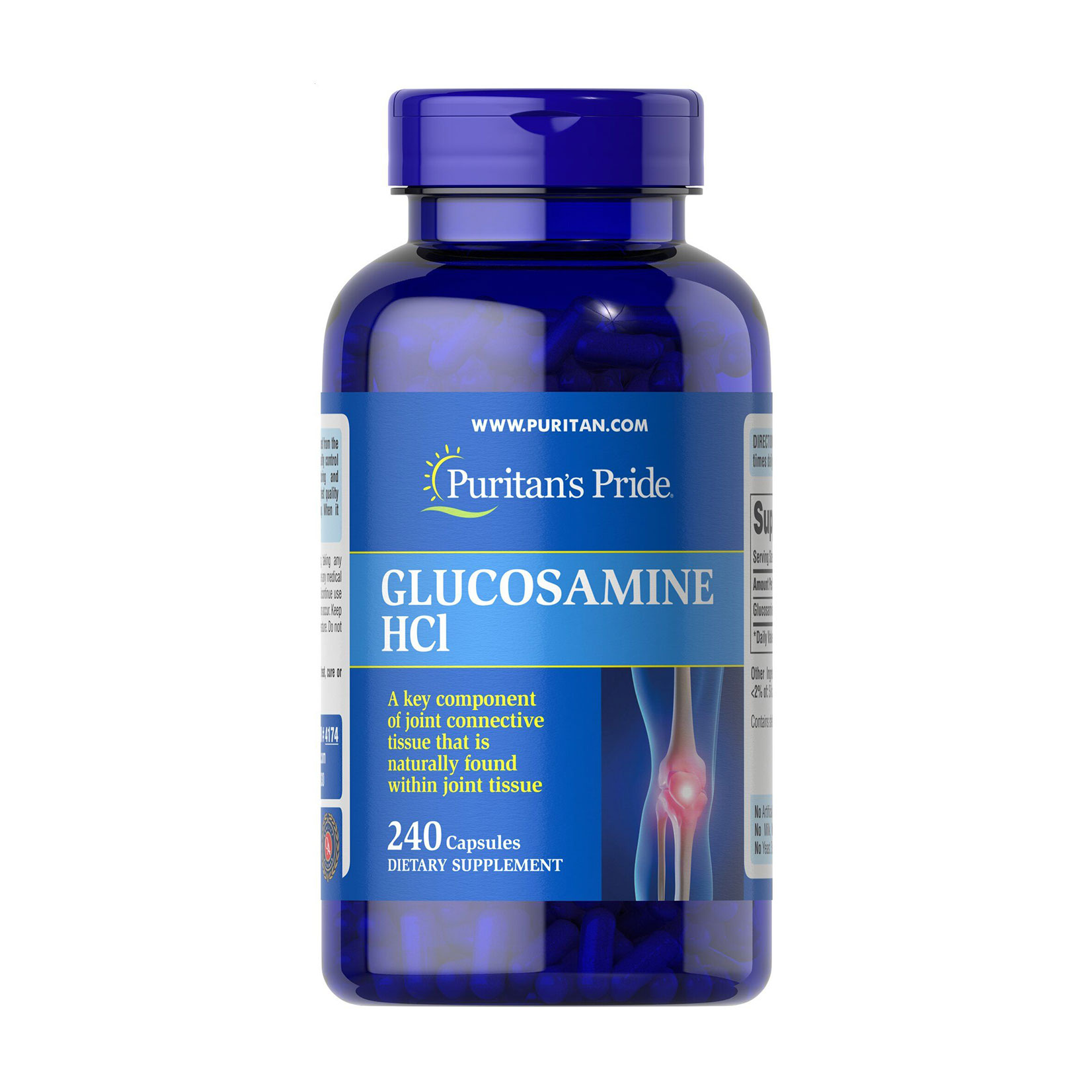 Глюкозамін Puritan's Pride Glucosamine HCl, 240 капсул